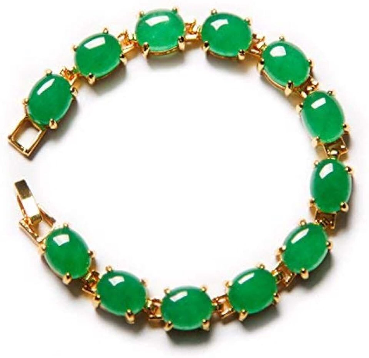 Jade natuursteen vrouwen ketting armband, Eén maat, Kristal Steen Edelsteen, Jade