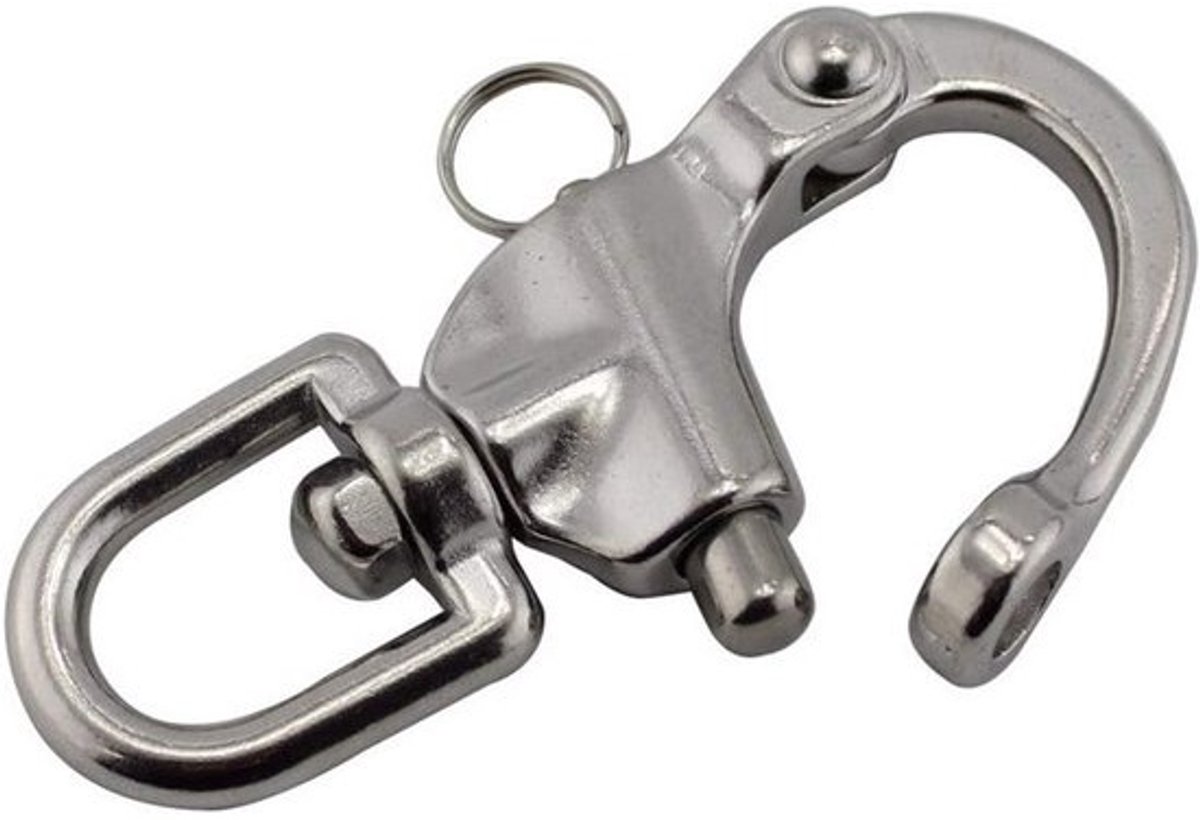 Swivel Eye Snap Shackle voor Boottouw, Zeilboot Bevestiging en Marine Toepassingen in RVS 316