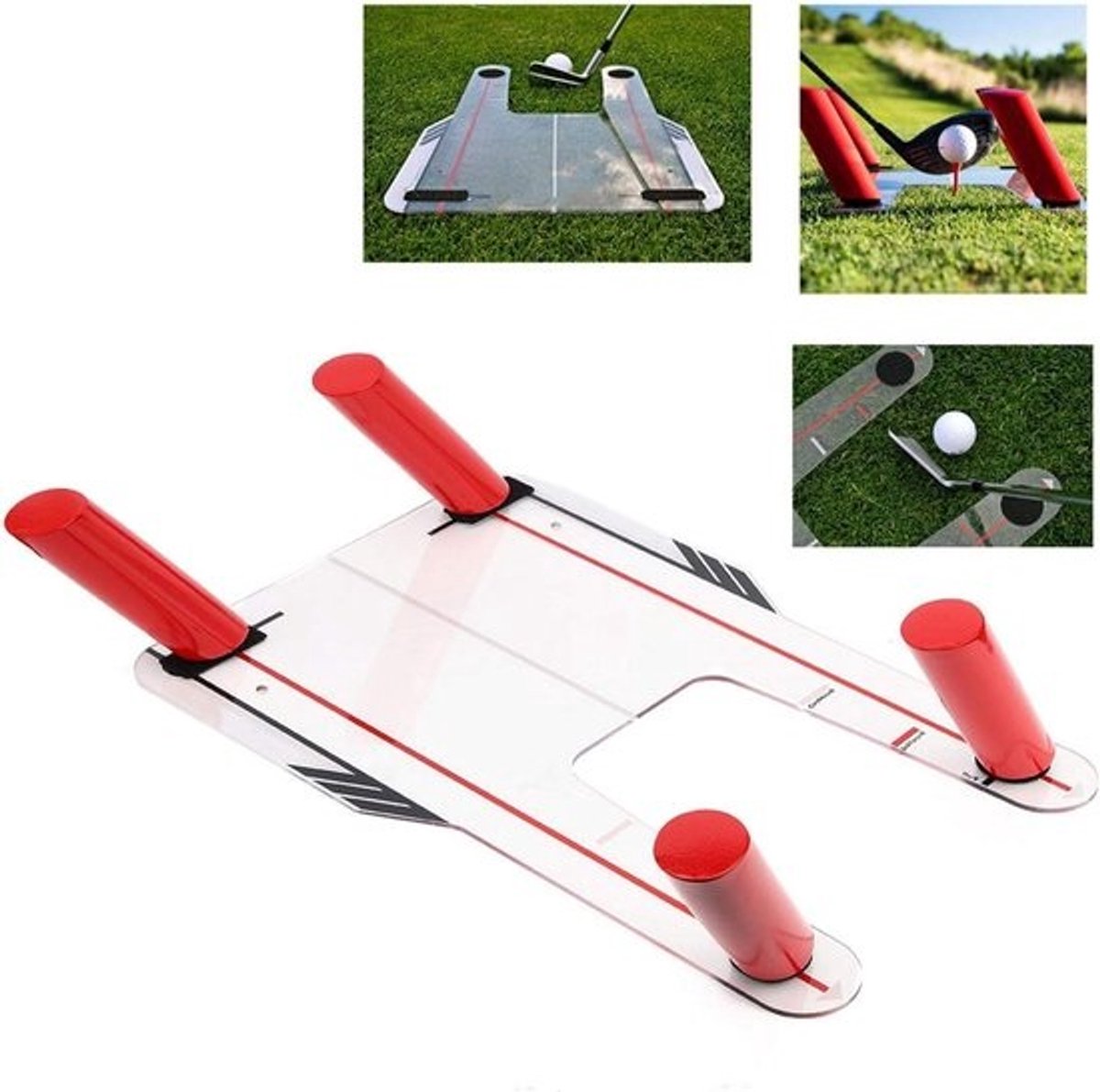 Golf Swing Trainingshulpmiddel met Acryl Basis en 6 Pad Bars voor Verbetering van Golftechniek en Snelheid