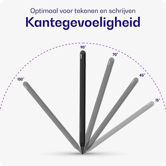 Buddi Aide 2 Stylus Pen voor Kobo met Gum / Markeer Functie - Geschikt voor Kobo Libra Colour, Kobo Sage, Kobo Elipsa en Kobo Elipsa 2E - Oplaadbaar - Met Magneet - USB-C - 2x Extra Tip - Zwart — afbeelding 3