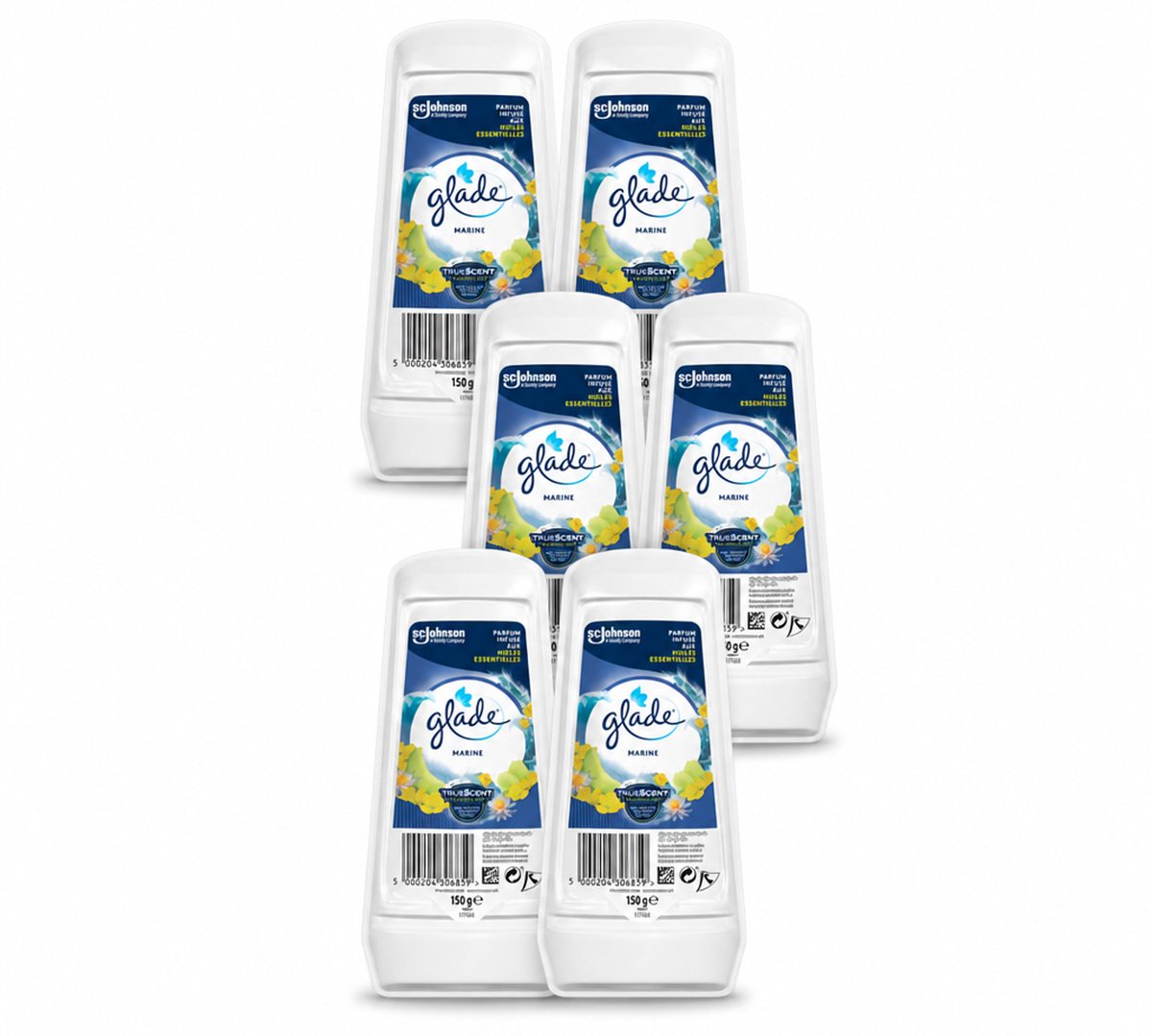 6 x Glade - Gel - Marine - 150 g - Voordeelverpakking - 6 stuks