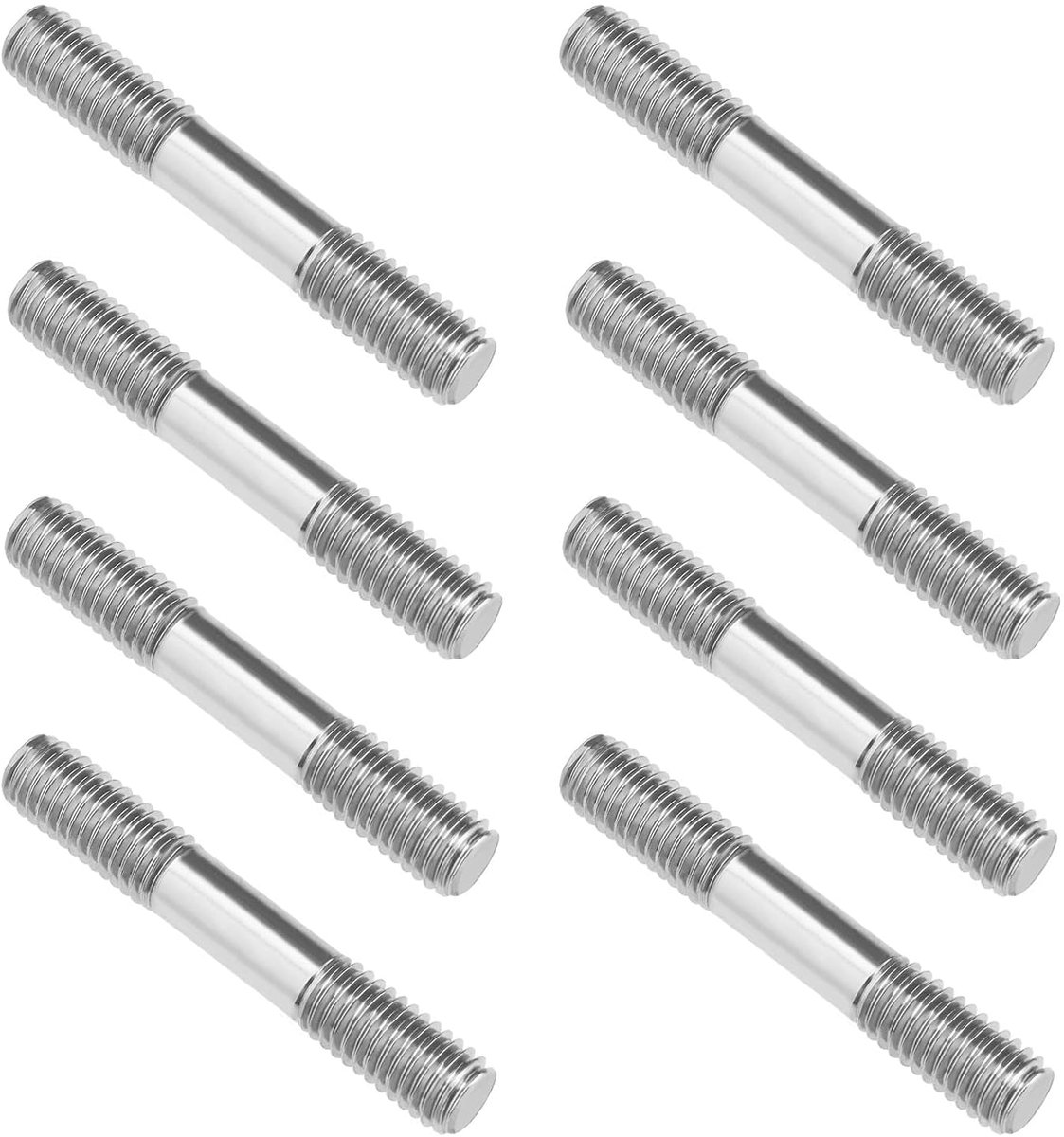 40 Pcs 304 Stainless Steel Double End Threaded Stud Screw Bolt for DIY RC Car Boat Car Airplane Helicopter Model DIY Material M6x40