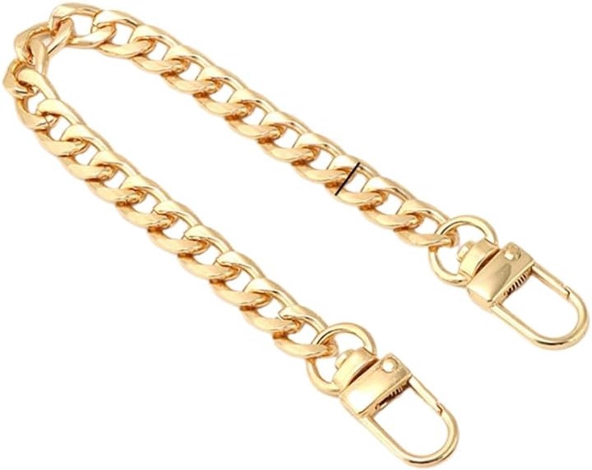 Zakketting, 7,5 mm/9 mm breed, draagriem, ketting, handtassen, kettingriem, riemverlenging, platte ketting, vervangende ketting met D-ringen voor portemonnee, crossbody schoudertas