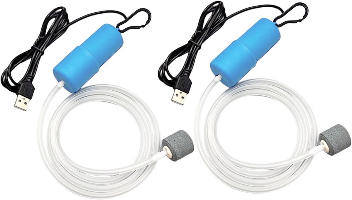 Luchtpomp Mini USB Fish Tank Luchtbeluchter Pomp Aquarium Accessoires Draagbare Zuurstof Bubbler met Air Stone