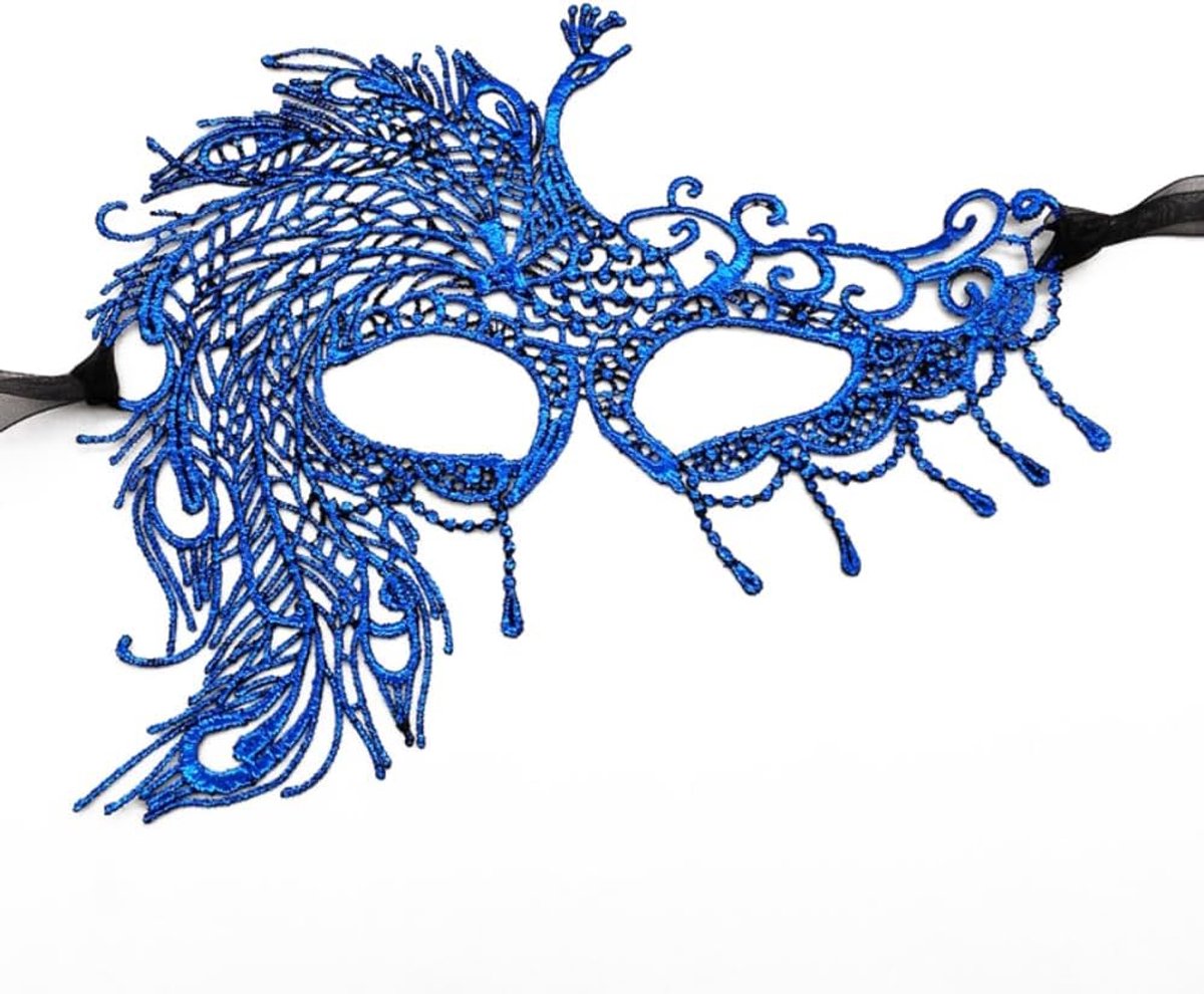 Pauwmasker, kant, voor dames en heren, sexy kanten oogmasker, pauwenmasker, half gezichtsmasker voor Halloween, carnaval, avondjurk, dans, bal, kostuum, party, cosplay