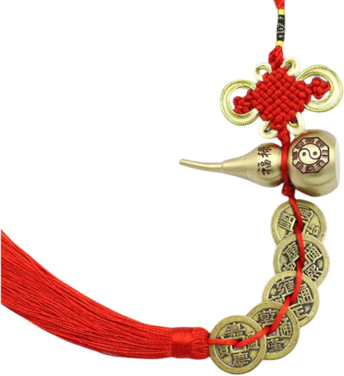 1 stuk messing Good Luck Wu Lou, Gourd Feng Shui Luck and Treasure voor housewarming Gifts Home Decoration