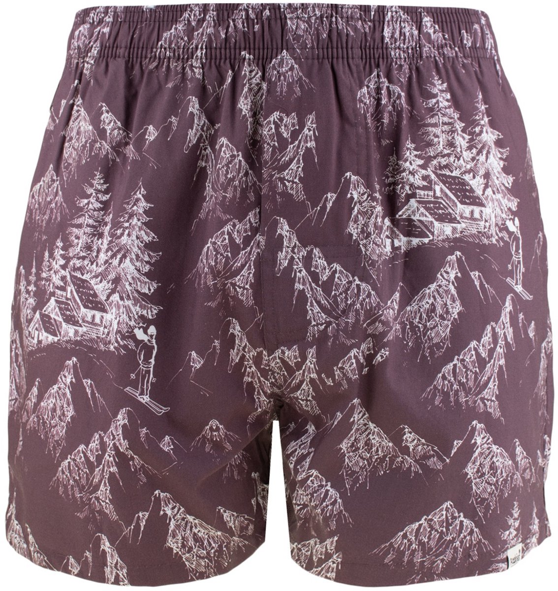 Pockies heren wijde boxershort cabin paars