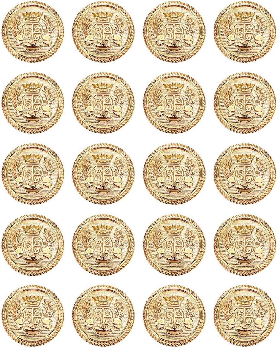 Knopen 18 mm decoratieve legering vintage stijl naaiknopen voor blazers, pakken, uniformen, jassen, vesten, ambachtelijke kleding