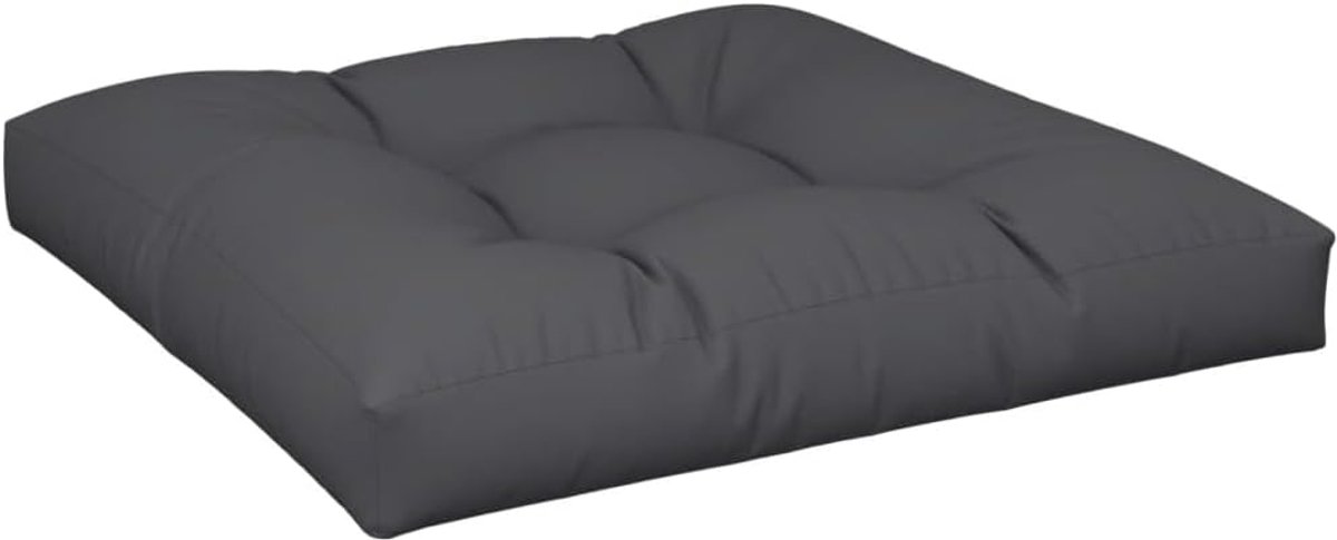 Zwart, 80 x 80 x 12 cm, outdoor zitkussen waterdicht van polyester met holle vezelvulling, veelzijdig inzetbaar voor tuinmeubelen en binnenshuis