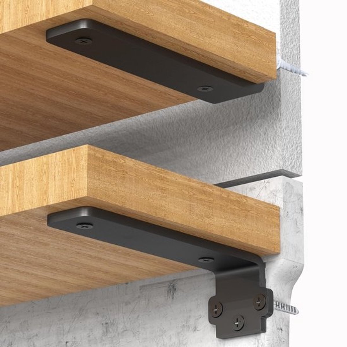 Extra Sterke Hoeksteunen 15 cm - Metalen Plankhouders voor Wandmontage