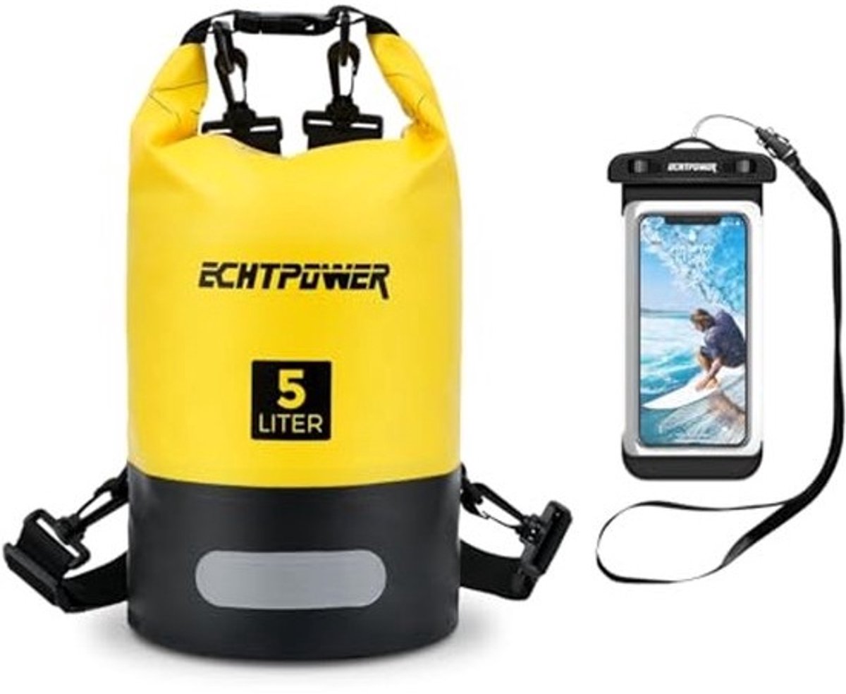 Waterdichte tas met verstelbare riem - 5L, 10L, 20L - ideaal voor boot, kano, kajak, strand en zwemmen