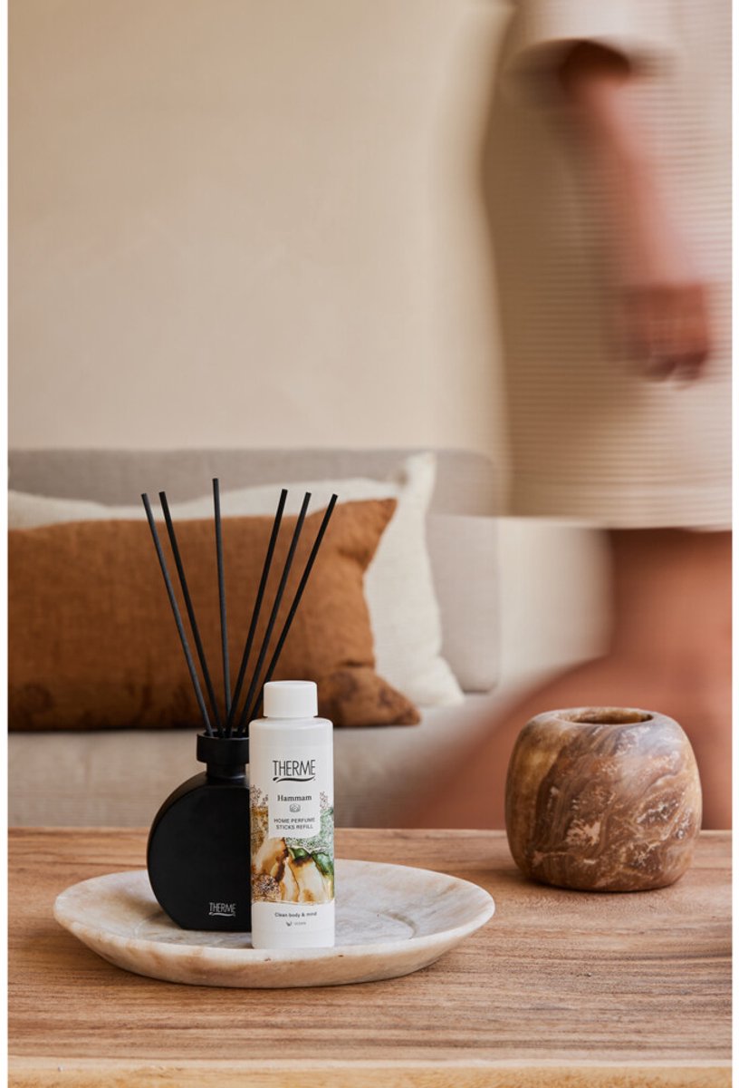 6 x Therme - Hammam - Navul Geurstokjes - Langdurige Geur - Aromatisch - 150ml - Geurstokjes - Geurverspreider - Wellness - Aromatisch - Cederhout