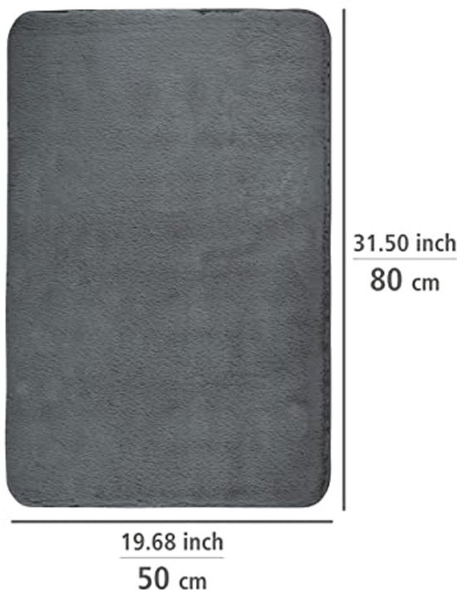 Zachte Badmat in Anthraciet met Antislip Onderzijde en Sneldrogende Microvezel