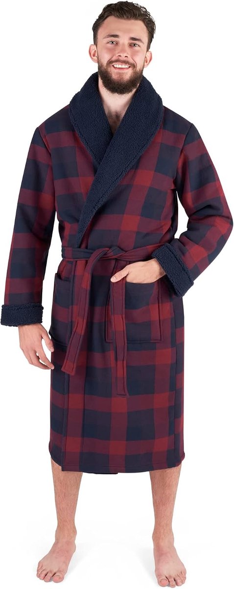 Christian Heren Bonded Fleece Robe, Blackwatch Tartan