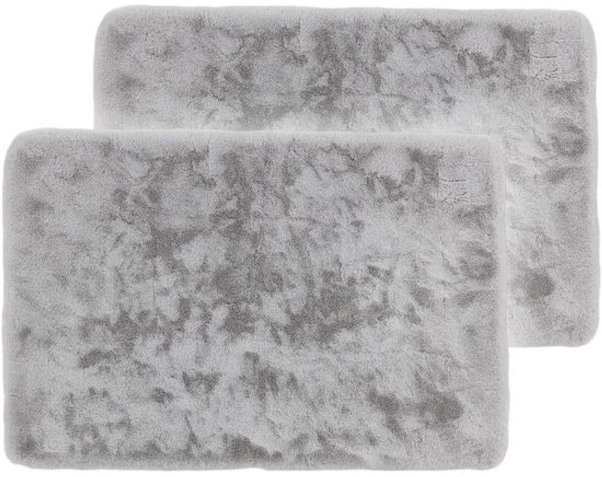 Zachte badmat set van 2 - 40x60 cm - antislip en afwasbaar - decoratieve badkameraccessoires