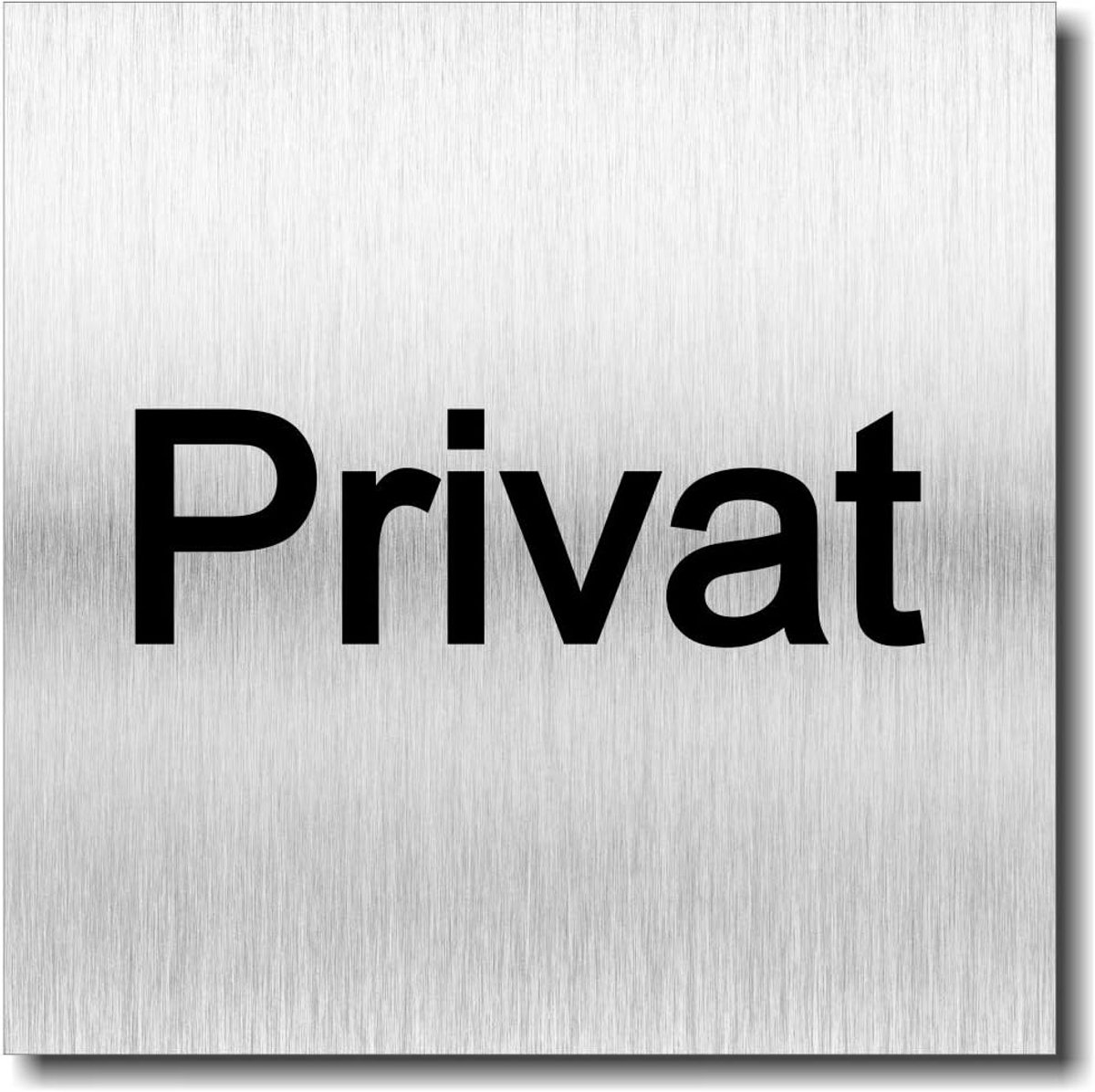 Privé schild UV print 12 x 12cm - 3mm aluminium composiet - Made in Germany Art.Nr. 2001