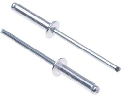 4mm x 16mm Legering Klinknagels, 500 Pak – Blinde Klinknagel, Koepelkop Klinknagel, Aluminium Behuizing en Stalen Doorn Popnagels voor Blik, Metalen Bevestiging, Leer – Duw Klinknagels
