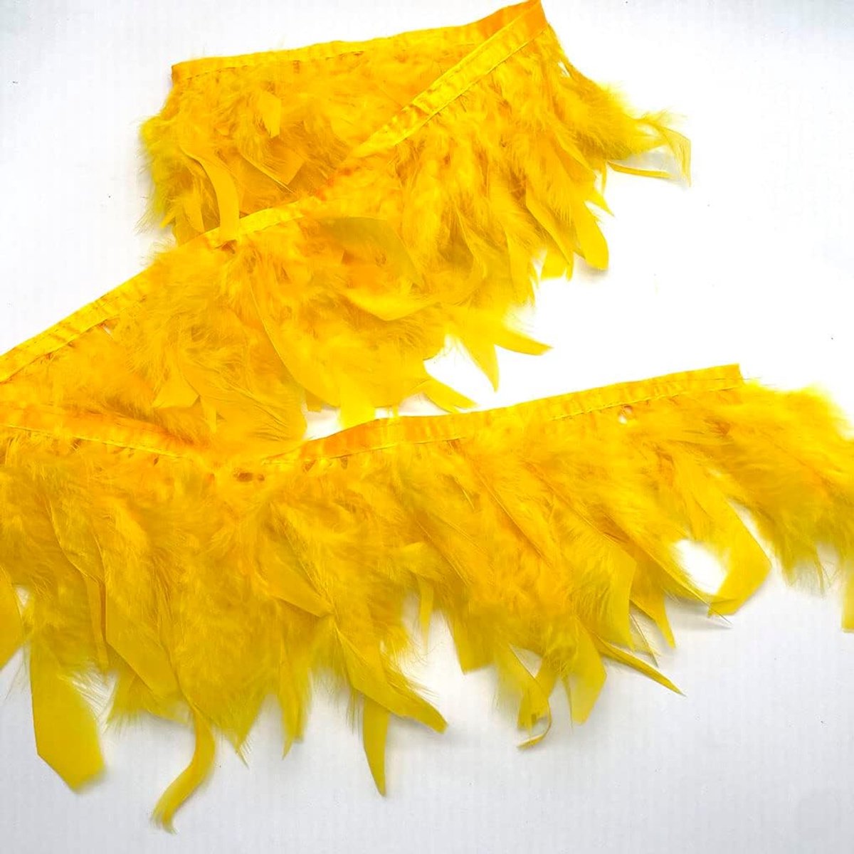 Turkije veren franje trim voor feestkleding DIY naaien ambachten decoratie Pack van 2 Yards (goudgeel)