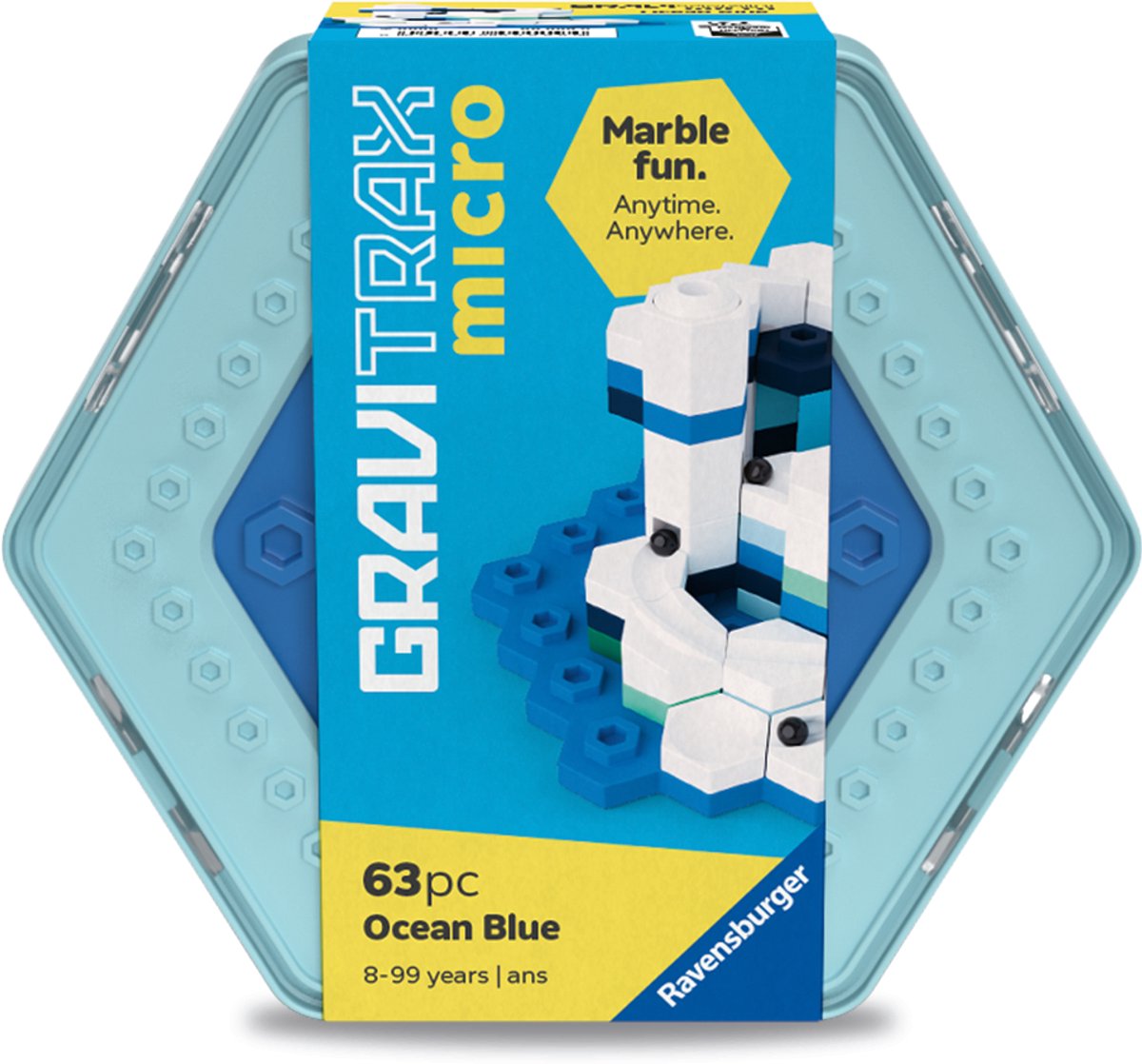 Ravensburger GraviTrax micro Ocean Blue - Mini Knikkerbaan Bouwset - 63 Onderdelen