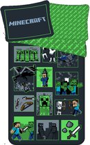 Minecraft Dekbedovertrek Survival Mode- 140 x 200 cm - Katoen