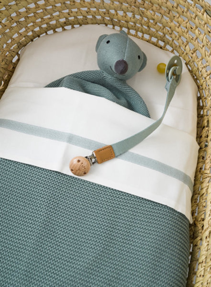 Fresk Kinderdeken Unisex80 x 100 cm – Babydeken - Wiegdeken - Ledikant deken - Groen -