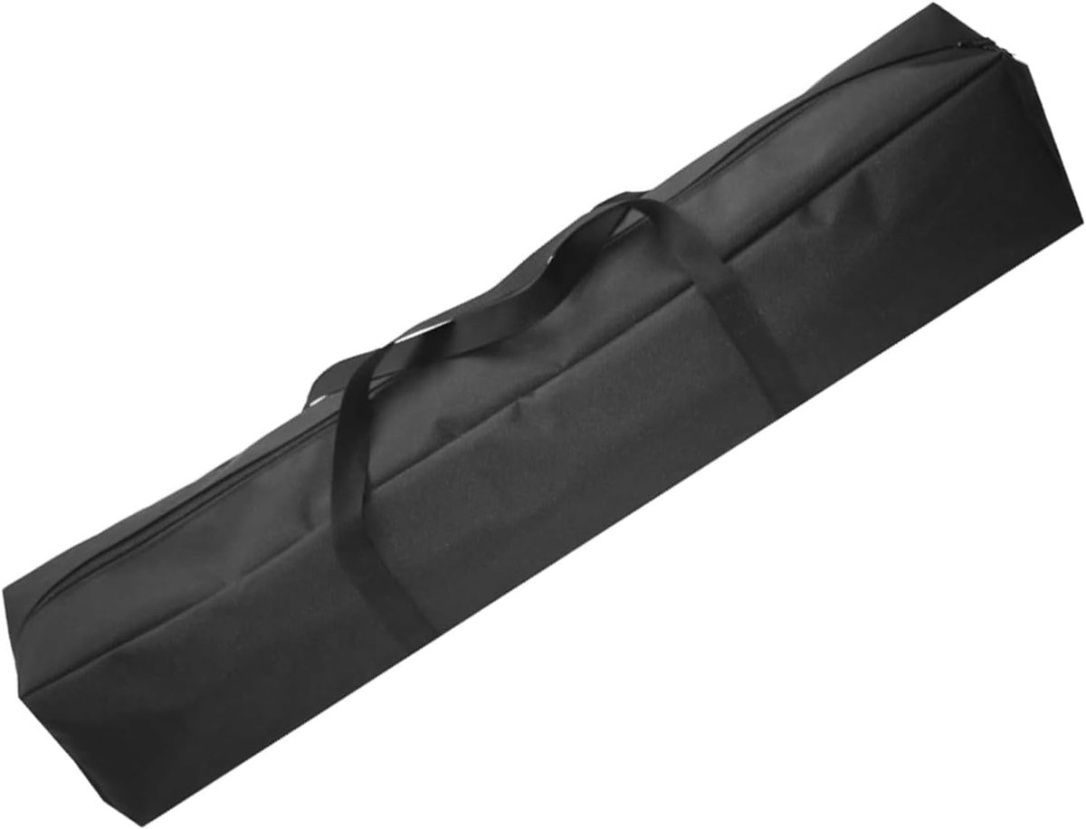 Draagbare tentstokkentas en tripodtas, multifunctionele handtas voor kamperen, tuinieren, fotografie en hengels, robuuste opbergtas, zwart, 130 cm, geen