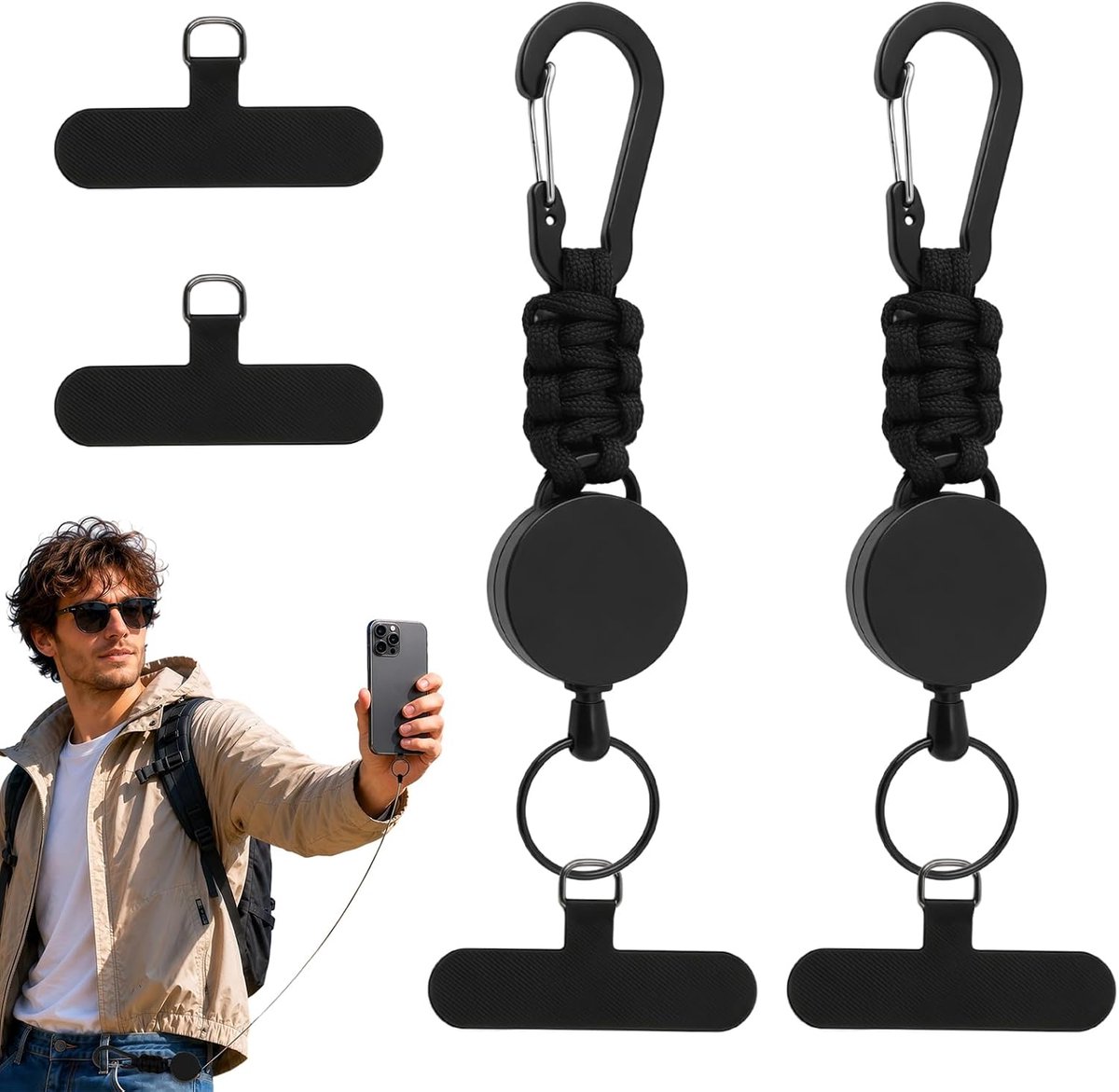 2 stuks universele telefoonketting universele telefoonband om om te