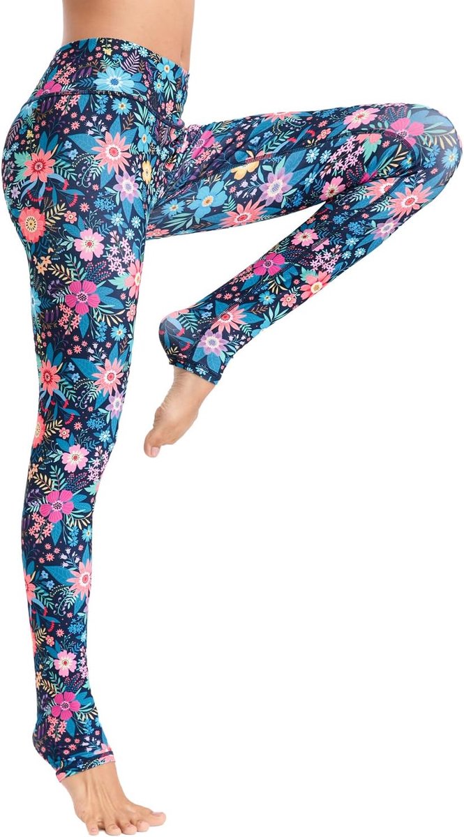 Sportlegging voor dames, met opdruk, sportbroek, fitnessbroek, yoga, leggings, sportbroek voor dames