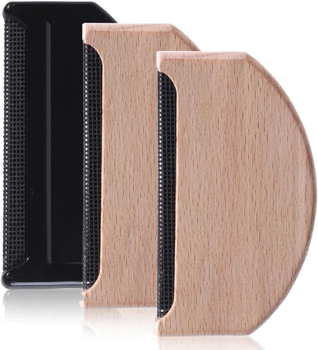 3 stuks kam trui scheerapparaat wollen kam hout pilling pluis stof pluisverwijderaar handmatige draagbare kleding borstel gereedschap voor het afpillen kleding breiwol