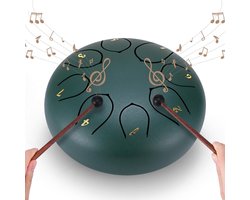 Tongtrommel 15 cm 8 notities, Couleeur Tone Hand Pan Percussie Muziekinstrument Stalen Drumset met Drumsticks, Stand Meditatie Yoga Muzikale Educatie, Beste cadeau voor volwassenen en kinderen