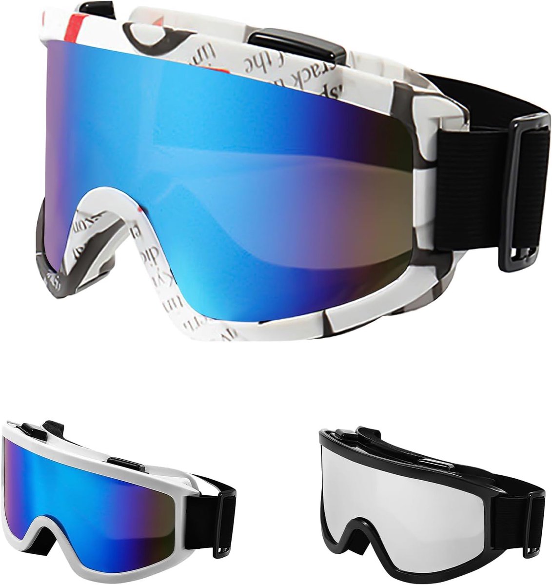 Anti-condens, skibril voor brildragers, helmcompatibel, uniseks, outdoor-activiteiten, wintersportbril met ventilatie