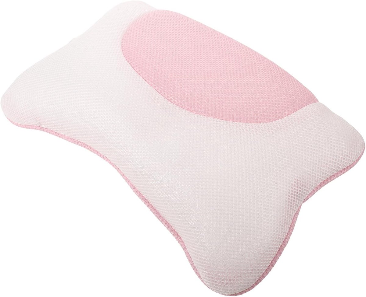 Mesh Badkussen met Zuignappen Ergonomisch Ontwerp voor Hoofd Nekondersteuning in Badkuipen Drogend Zacht Geschikt voor Elk Bad
