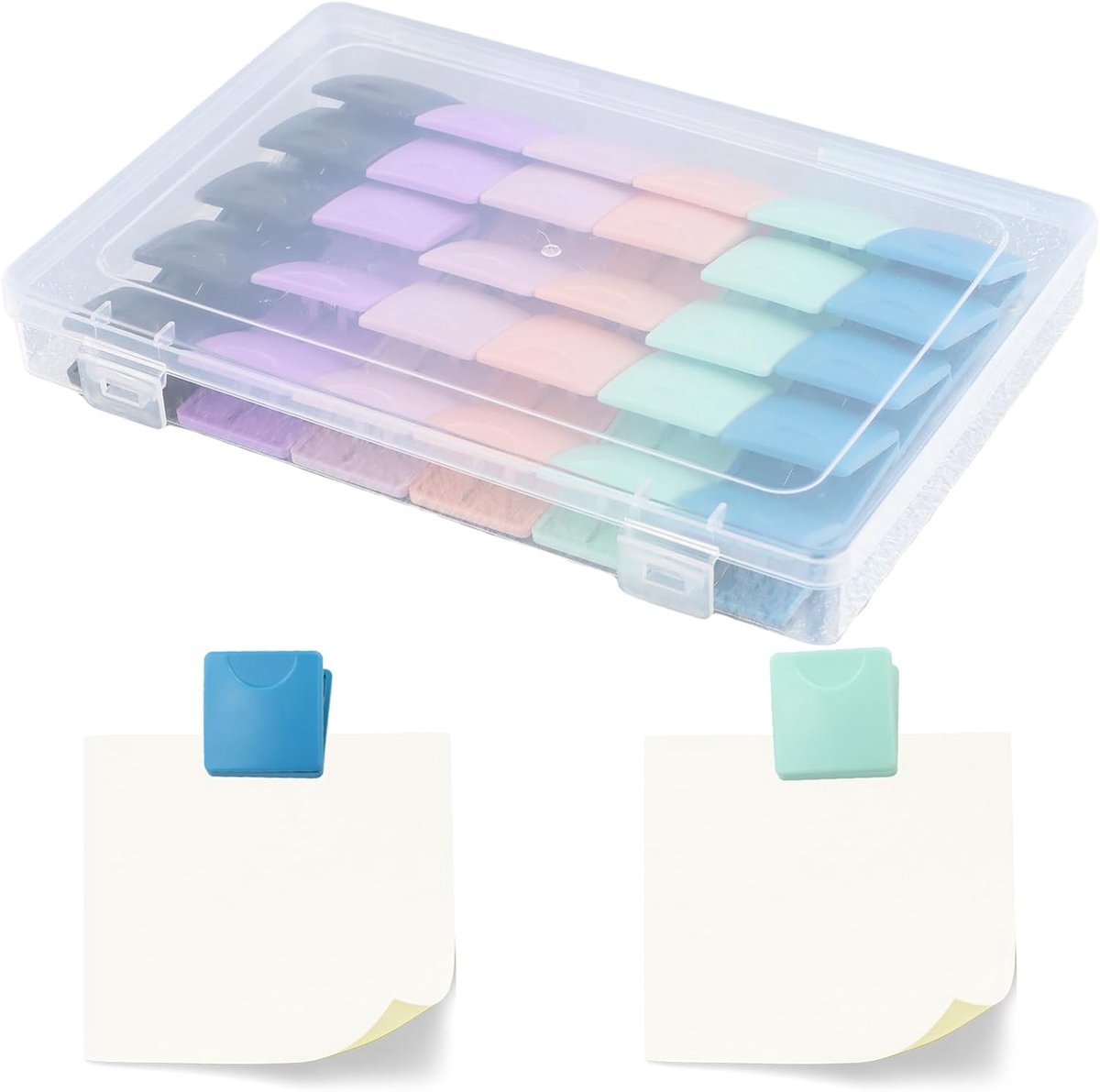 30 stuks koelkastmagneetclips, magnetische clips voor handdoeken, meerkleurige magnetische clips voor whiteboard, notitiebord, afbeelding, memo's, notities, thuis en op kantoor