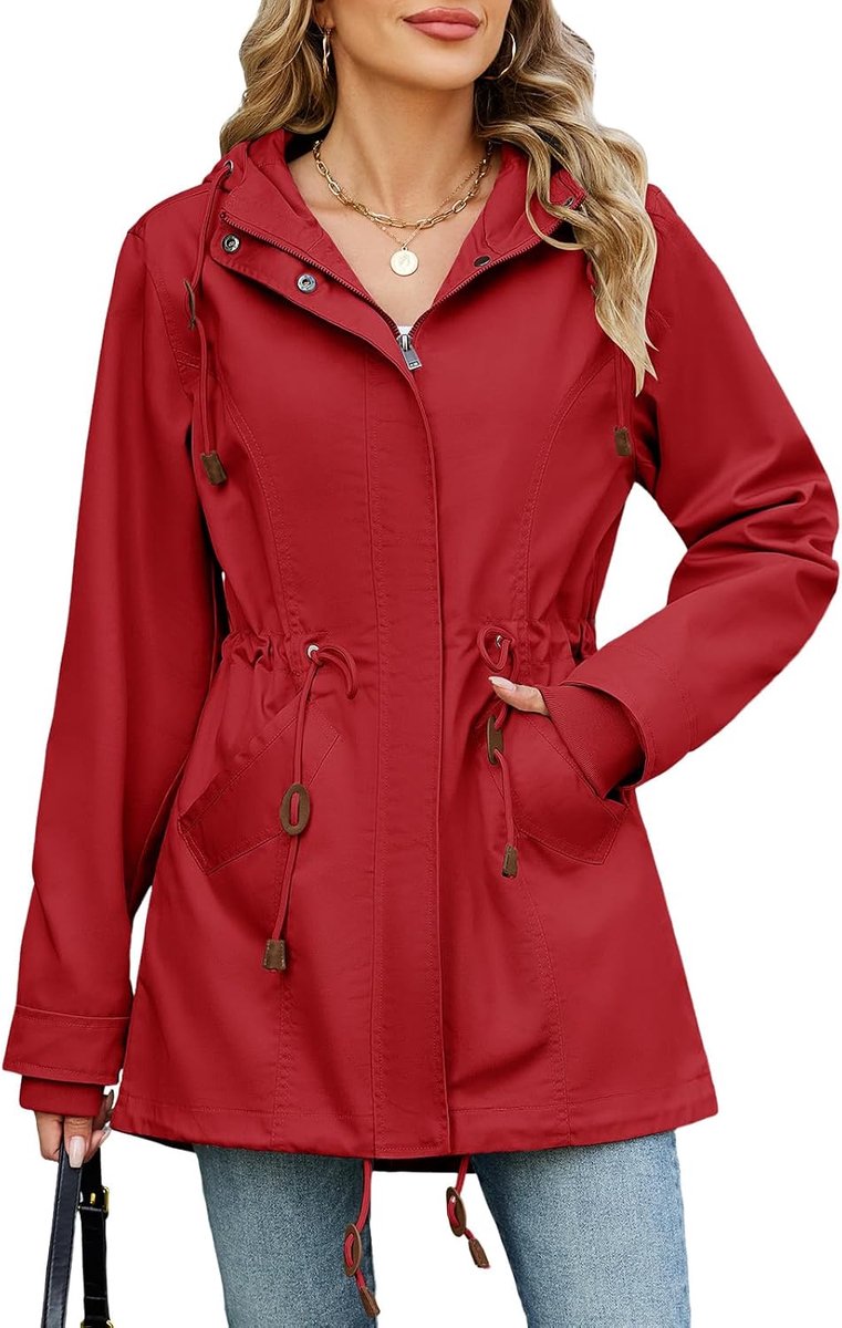 Damesjas, tussenseizoen, lichte parka met capuchon, casual, jas, lente, militair, ritssluiting, jas, herfst, jas
