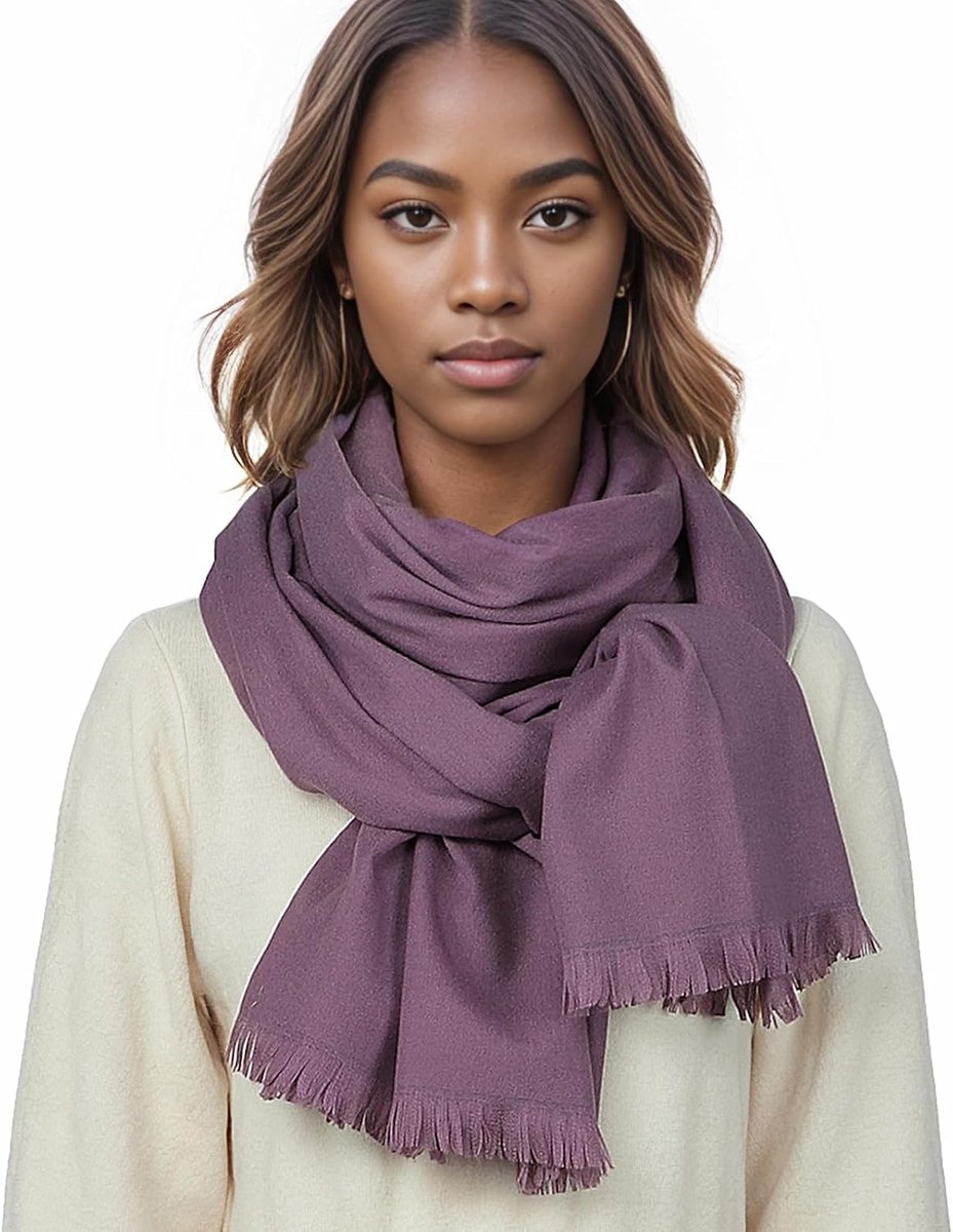 Sjaal dames grote winter warme sjaal wrap stola voor vrouwen avondjurk bruiloft sjaal, lila, L