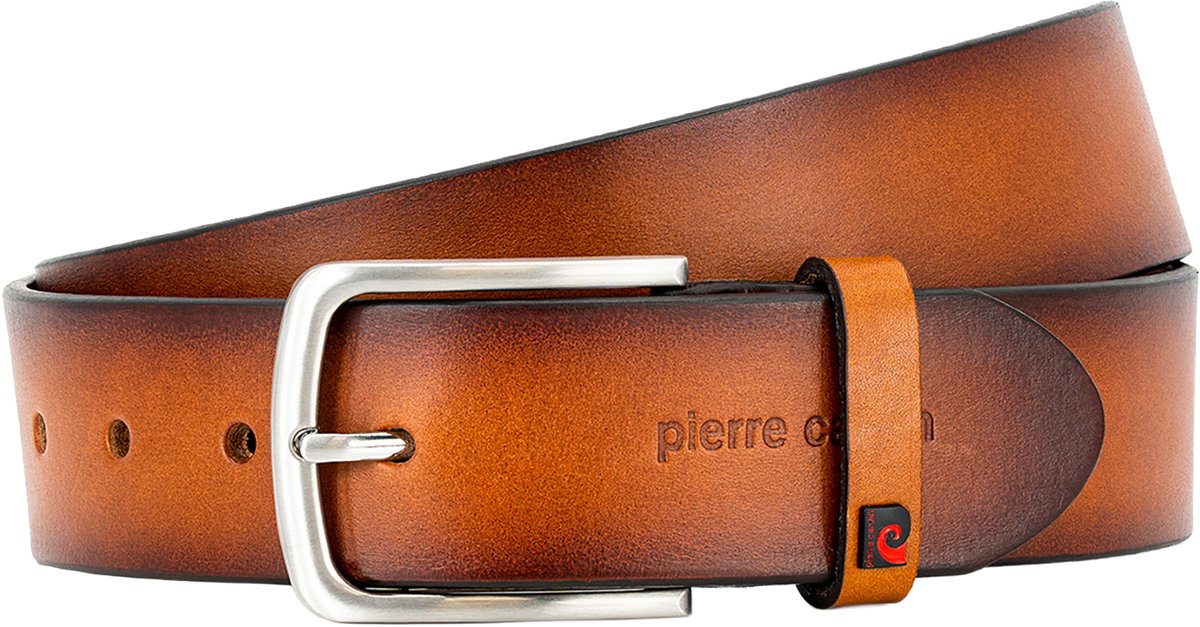 PIERRE CARDIN leren heren riem - cognac