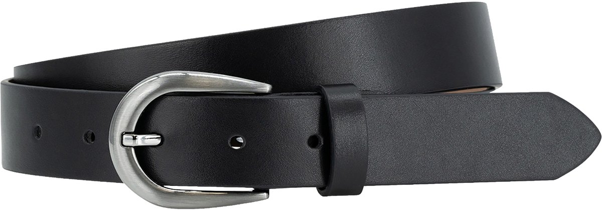 LINDENMANN dames leren riem - zwart