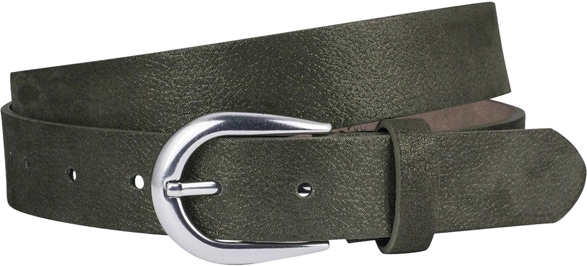 LINDENMANN dames leren riem - groen