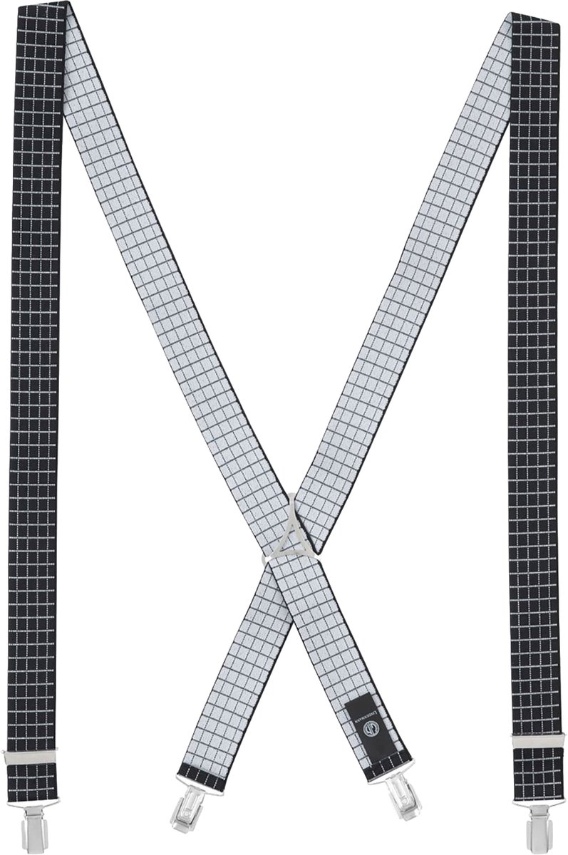 LINDENMANN heren bretels - zwart dessin