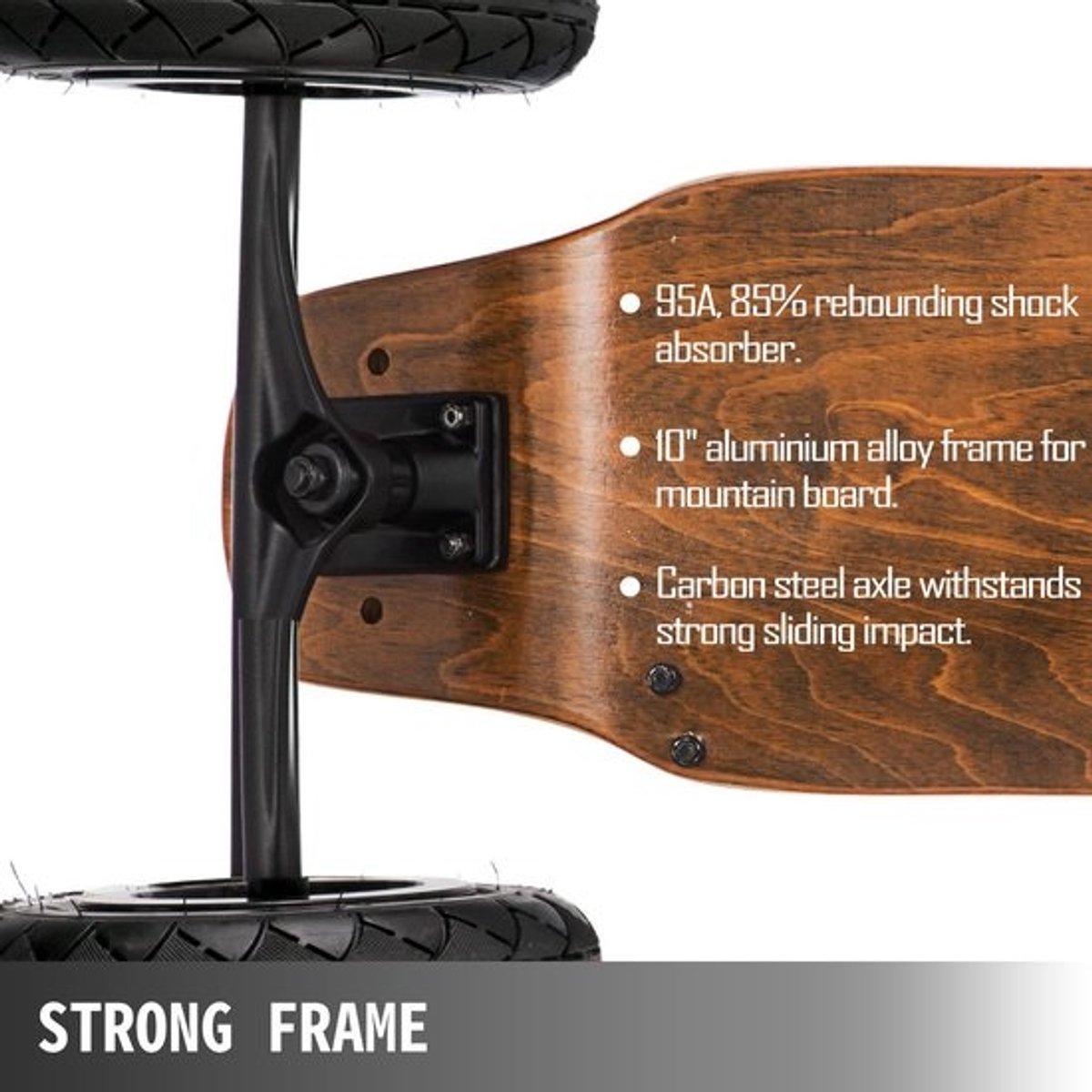 Longboard - Mountain Board - Skateboard met Grootte Wielen - Langeafstanden Skateboard - Vuur Patroon