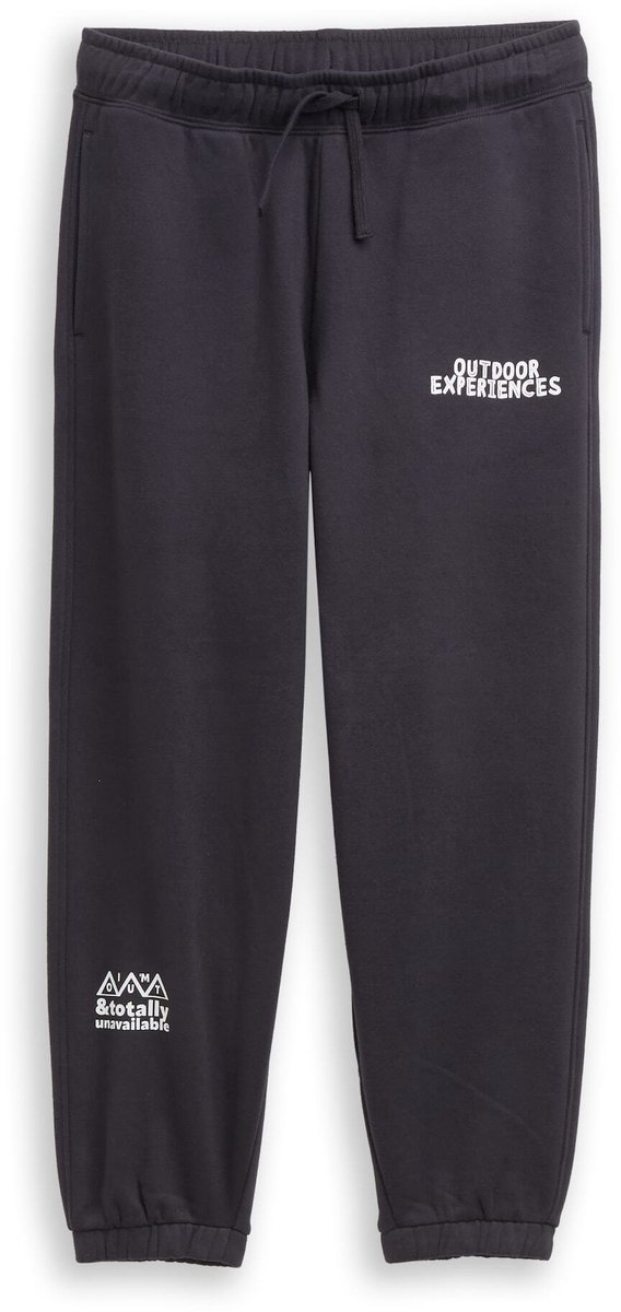 Tom Tailor - Joggingbroek met print - Maat 152 - coal grey