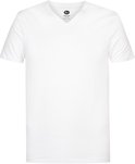 Een wit T-shirt met V-hals en korte mouwen van Petrol Industries.