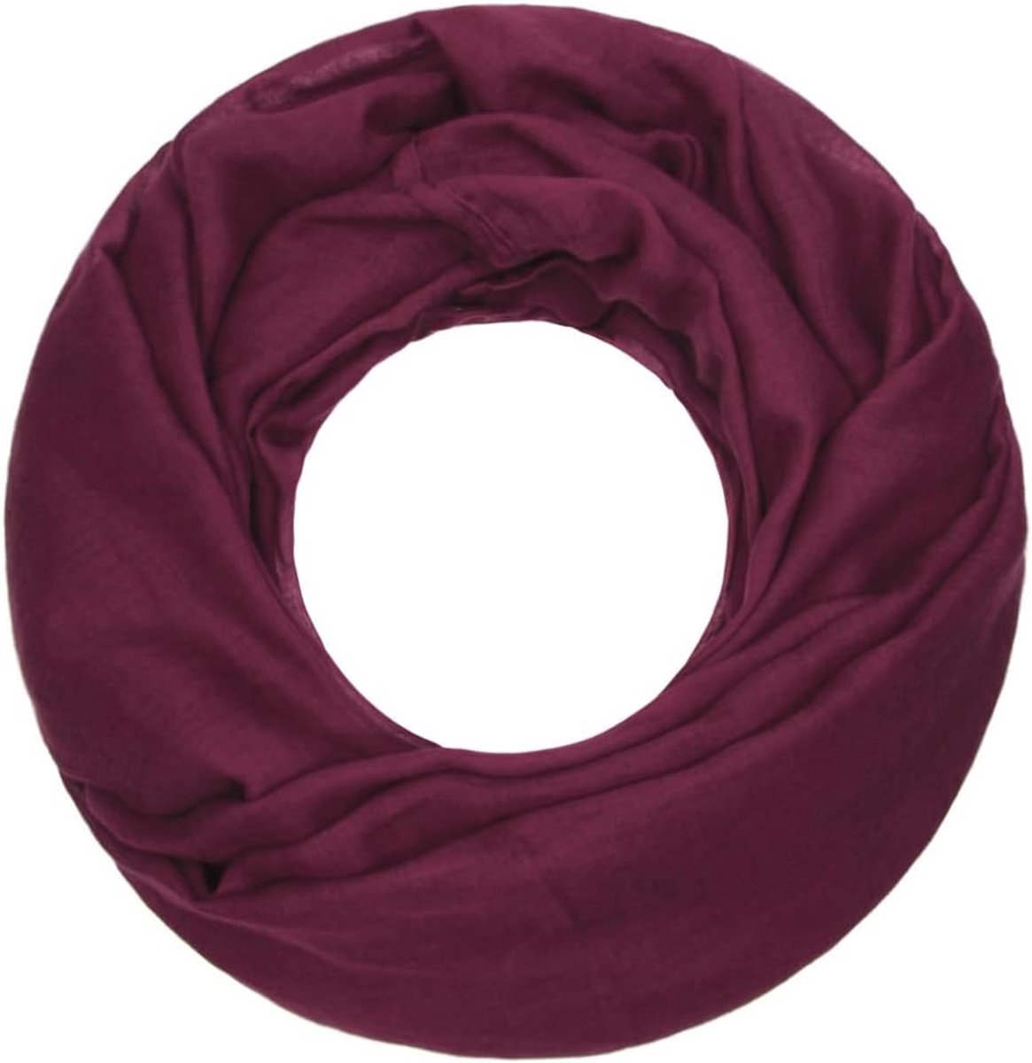 Loop Cary Basic sjaal dames sjaal colsjaal ronde sjaal halsdoeken effen loopsjaal eenkleurig, bes