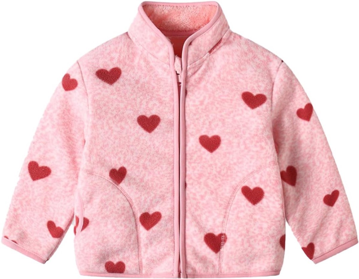 Jongens uniseks peuters meisjes kinderen warm fleece jack volledige rits pullover bovenkleding sweatshirt