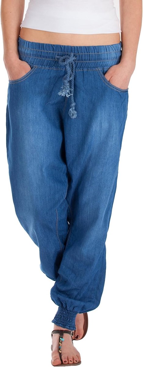 Jeans stoffen broek baggy harembroek Sarouel