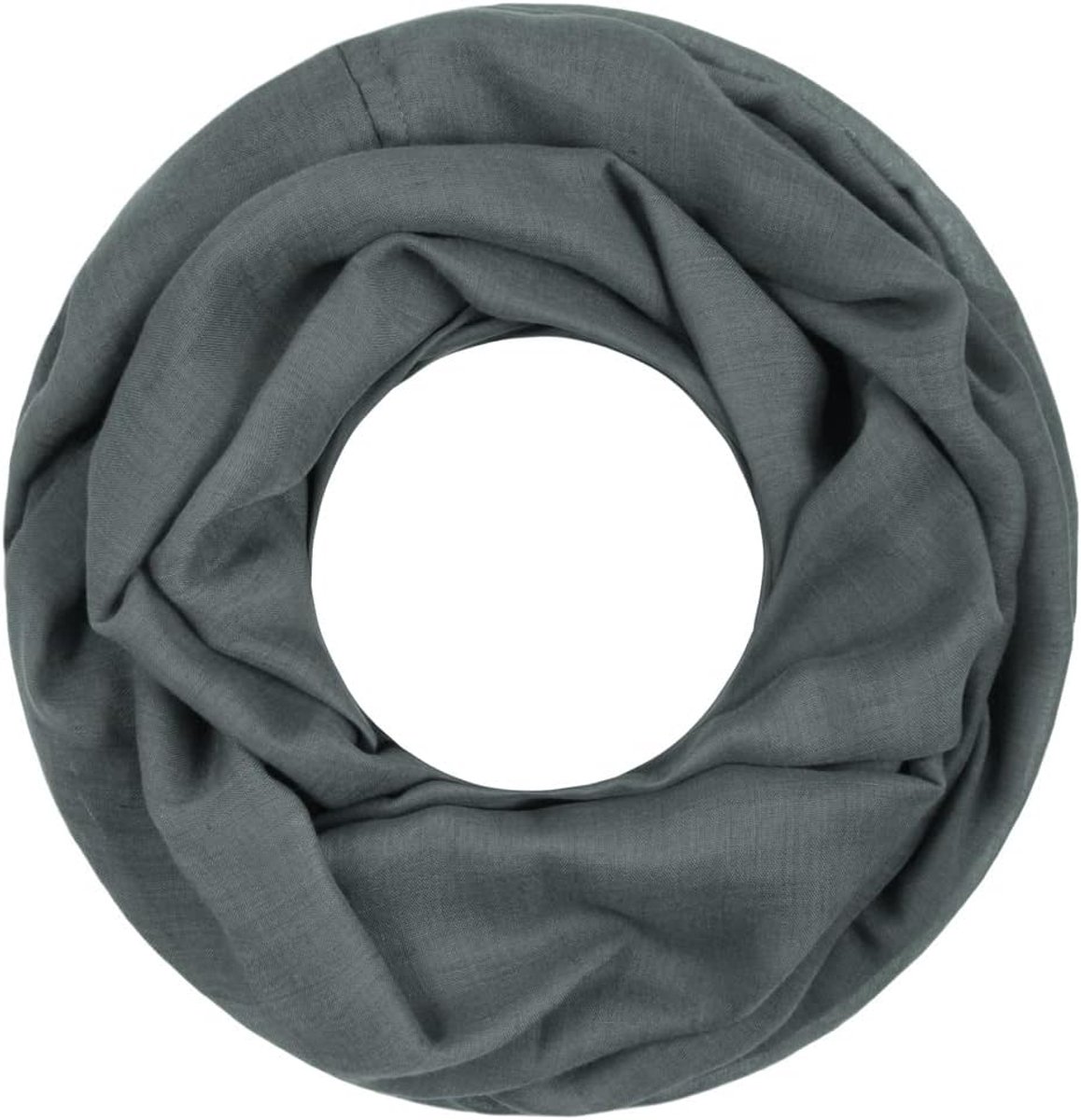 Loop Cary Basic sjaal dames sjaal colsjaal ronde sjaal halsdoeken effen loopsjaal eenkleurig, donkergrijs 1