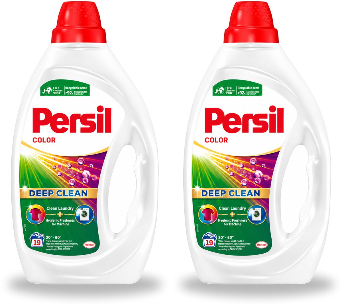 2 x Persil - Wasmiddel - Wasmiddel Gel Color - Voor Gekleurde Was - 19 wasbeurten - Voordeelverpakking - 2 stuks