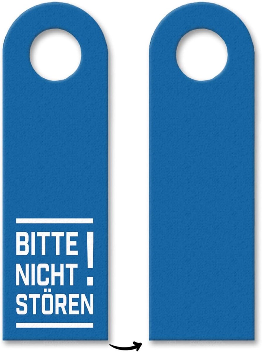Trendaffe - Gelieve niet storen! Deurhanger in blauwe kantoordeuren kamerdeuren winkel privé kantoor