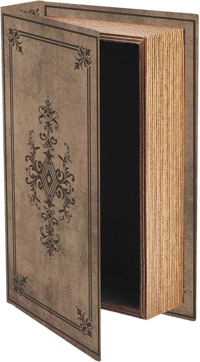 Foto opbergdoos - Bruin Gothic - 23 x 15 x 5 cm - Kunstleer MDF - Decoratieve organizer voor sieraden en herinneringen