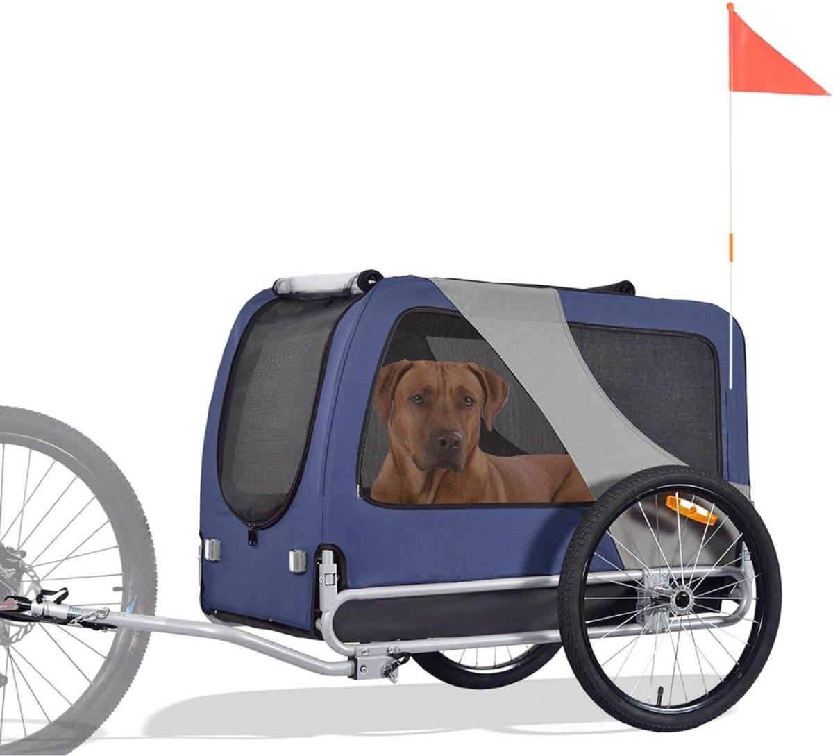 Kavo Hondenkar - Hondenbuggy - Hondenfietskar - Rood - 142cm x 72cm x 84cm